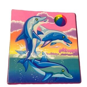 Vintage Y2K 90s Lisa Frank Dolphin 3 Ring Binder